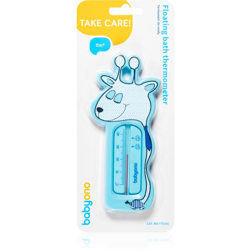 BabyOno Take Care Floating Bath Thermometer Baby Thermometer For The Bath Blue Giraffe 1 Pc